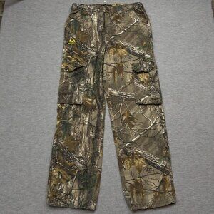 Real Tree Mens Multicolor Camo Cargo Hunting Pants Bungee Cuffs Size 32-34 M